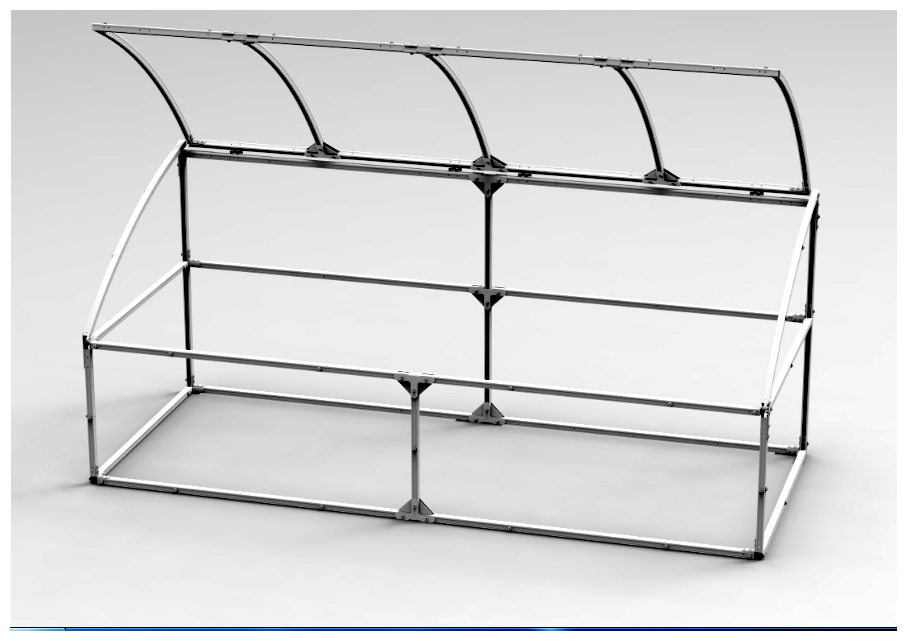 Парник оцинкованный 2,0 х 0,8 х 0,8 Каркас