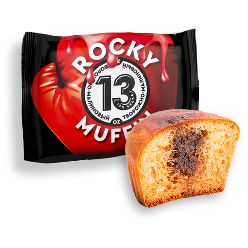 Кекс Mr. Djemius ZERO Rocky Muffin протеиновый, 440 г, малина творог савушкин продукт 101 зерно сливки 200 г