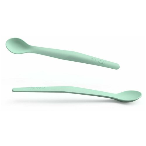 Everyday Baby Детская силиконовая ложка, 2 штуки, мятный