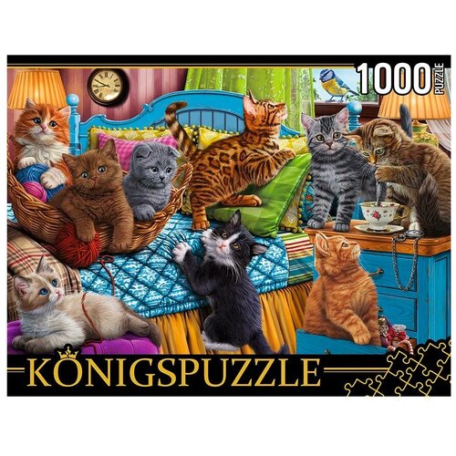 пазл konigspuzzle игривые котята 1000 элементов Пазл Konigspuzzle 1000 деталей: Игривые котята