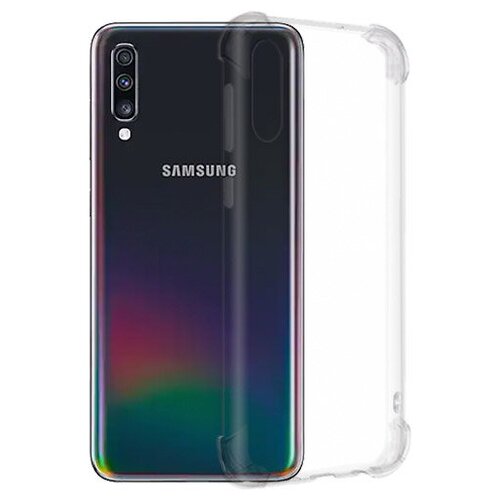 Силиконовый чехол противоударный для Samsung Galaxy A70 A705 прозрачный 1.0 мм tpu