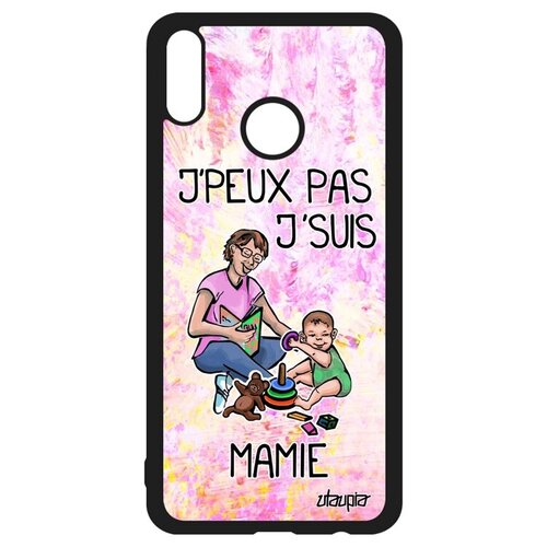 фото Ударопрочный чехол для телефона // honor 8x // "не могу - стала бабушкой!" шутка карикатура, utaupia, светло-розовый
