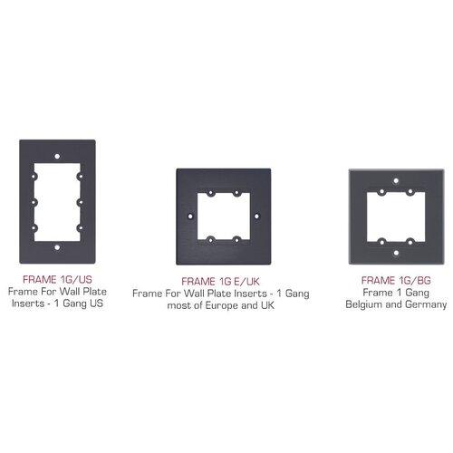 Рамка, типоразмер USA 1G (для трех модулей-вставок) Kramer FRAME-1G/US(B)