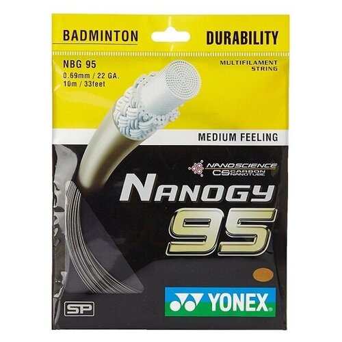 фото Струна для бадминтона yonex 10m nbg-95 silver