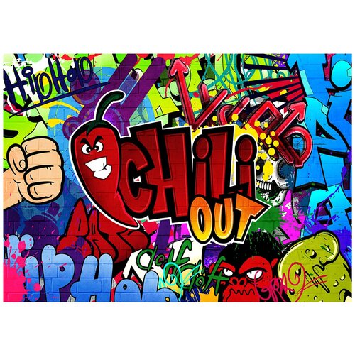Граффити. Chili - Виниловые фотообои, (211х150 см) граффити стена виниловые фотообои 211х150 см