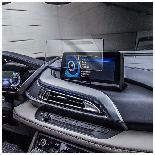 Защитное гибридное стекло Krutoff для экрана мультимедии BMW X4 II (G02) 2018 - 2021