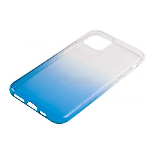 фото Чехол-накладка luxcase для смартфона apple iphone 11 pro max, термопластичный полиуретан, прозрачный (синий градиент), 64503