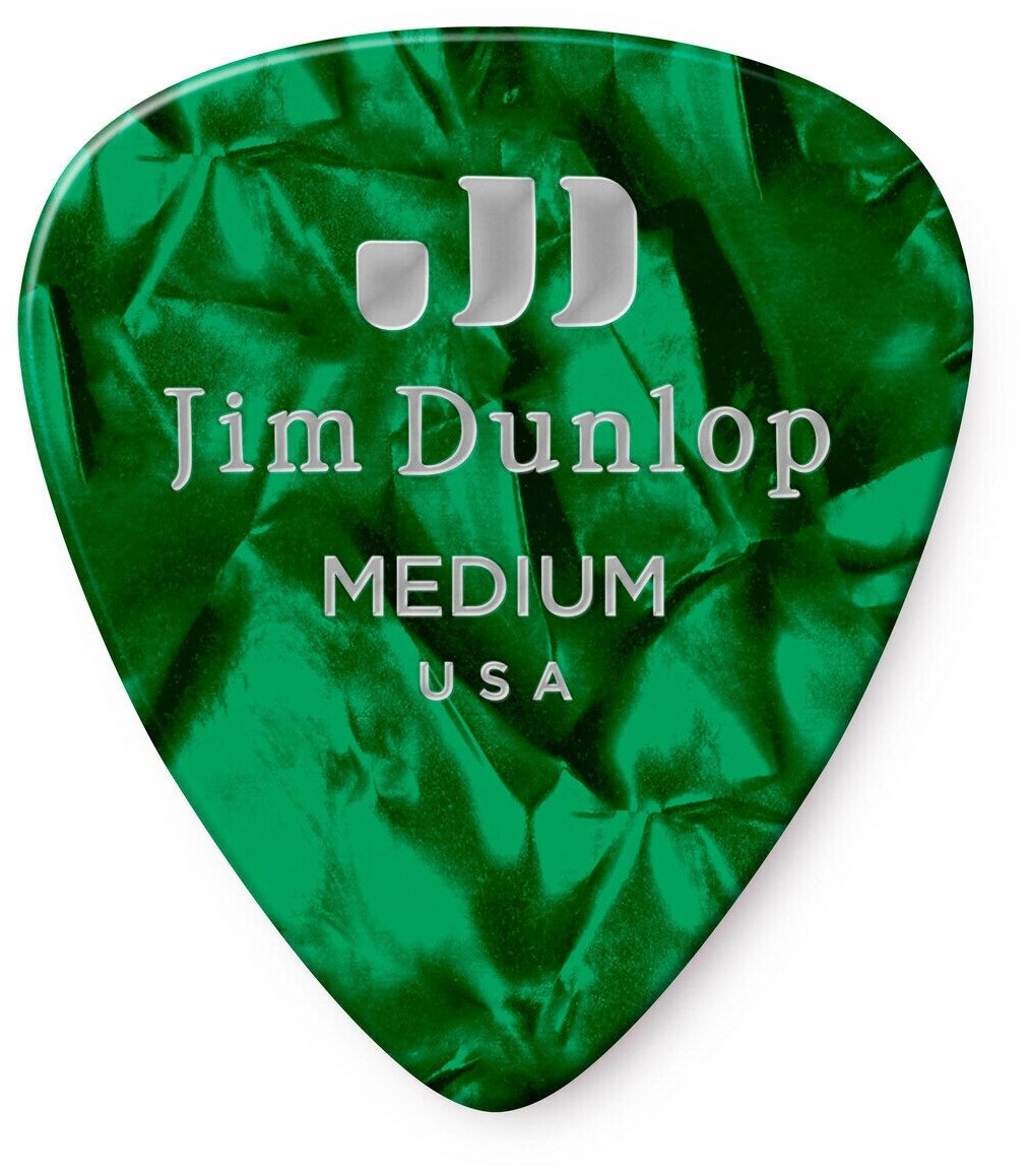 Медиаторы, средние, 12 шт. Dunlop Celluloid Green Pearloid Medium 483P12MD 12Pack