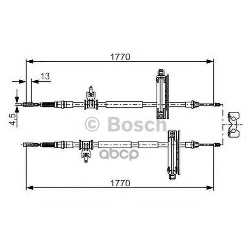 BOSCH 1987477931 Трос привода стоян торм средн Ford Focus I