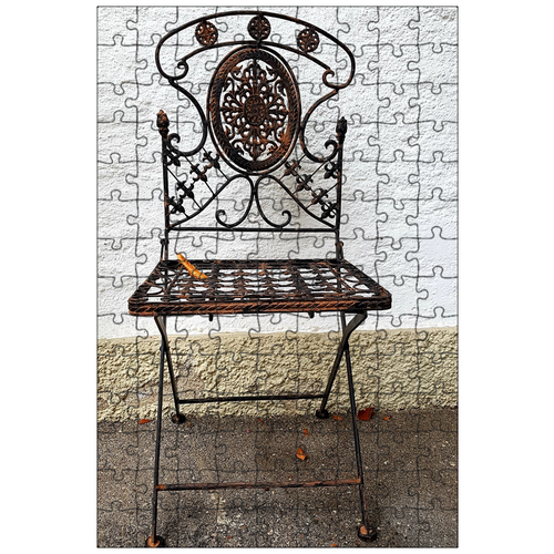 фото Магнитный пазл 27x18см."стул, металл, садовые кресло" на холодильник lotsprints