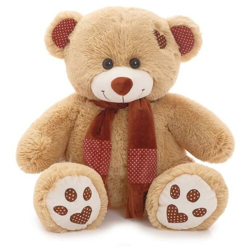 Мягкая игрушка Медведь Тони с шарфом кофейный, 70 см МТШ-70к 5155066