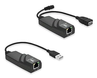 USB Extender удлинитель по витой паре Cat5-6 на 100 метров с питанием