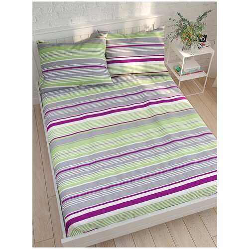 фото Простыня на резинке сказка "аромат сирени", 160x200x26 см