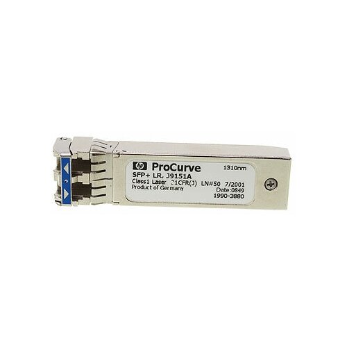 J9151A Трансивер HP X132 10G SFP+ LC LR Transceiver парчовый sfp 10gb оптическое волокно 57 0000076 01 10g 10km sfp lr 10g адаптер универсальный волоконный переключатель 10g волоконный трансивер