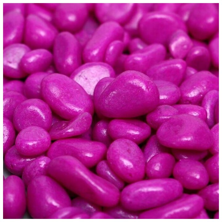 Грунт декоративный, флуоресцентный, пурпурный, фр. 5-10 мм, 350 г./ В упаковке: 3
