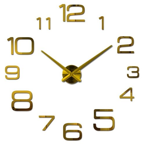 Mirron / Большие настенные часы 3D / 120 см / часы настенные бесшумные / декор дома / часы на стену / часы наклейки