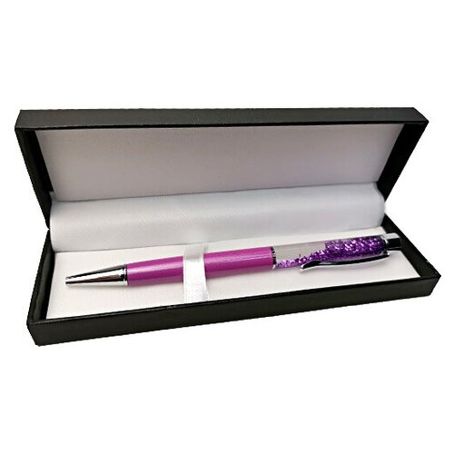 Ручка подарочная ТМ BIKSON Amber шариковая в футляре, синие чернила, корпус фиолетовый ручка подарочная elegance синие чернила