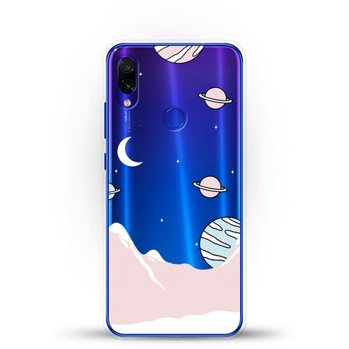 фото Силиконовый чехол горы и планеты на xiaomi redmi note 7 pro andy & paul