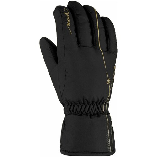 Перчатки горнолыжные REUSCH Yana Black/Gold (inch (дюйм):7)