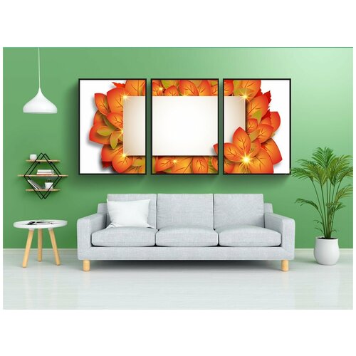 фото Набор модулных постеров для интерьера "благодарение, привет, осень" 60x90 см. в тубусе, без рамки lotsprints