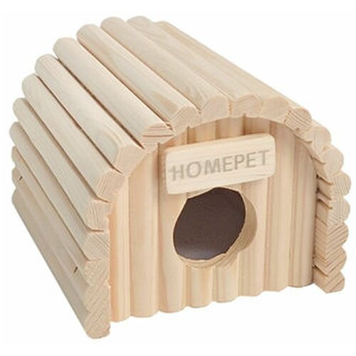 Домик ракушка для мелких грызунов деревянный Homepet 12,5 х 13 х 10,5 см (1 шт)