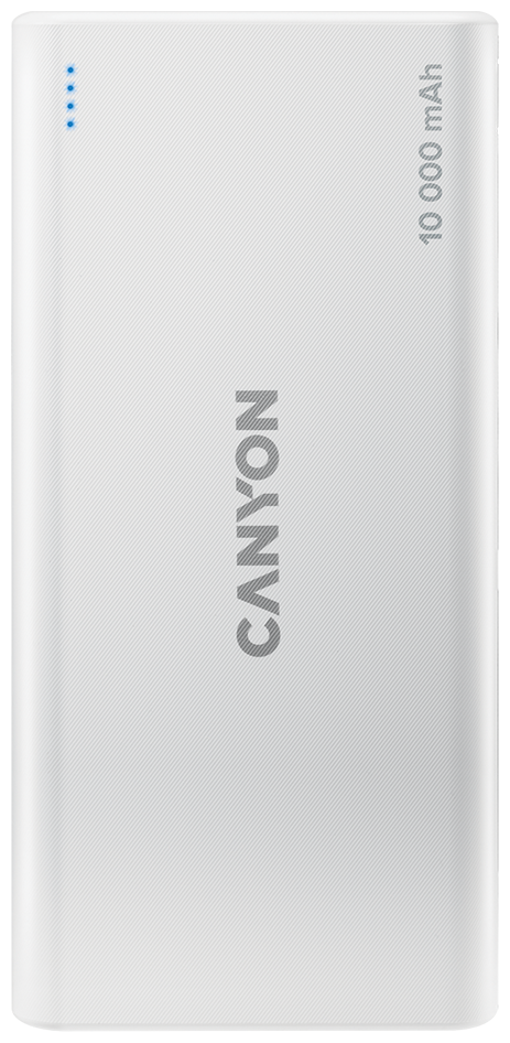 Мобильный аккумулятор Canyon PB-108 10000mAh 2.1A белый (CNE-CPB1008W)