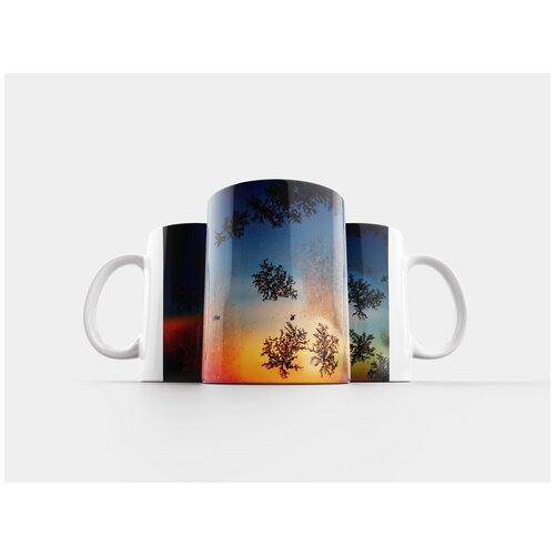 фото Кружка "ледяные цветы, мороз, зима" 320 мл lotsprints