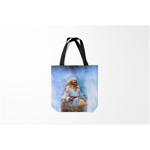 фото Сумка-шоппер / 40х40 см / патриотичные / славянская символика даждьбог burnettie