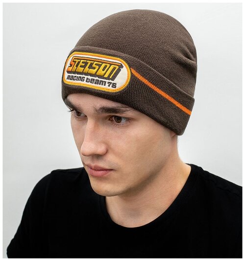 Шапка STETSON арт. 8599109 BEANIE RACING (коричневый), размер ONE