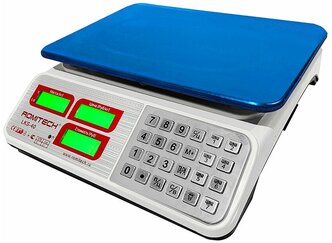 Весы торговые счетные электронные 3 источника питания (до 40 кг.) Romitech LKS-40 (с дисплеем для покупателя)
