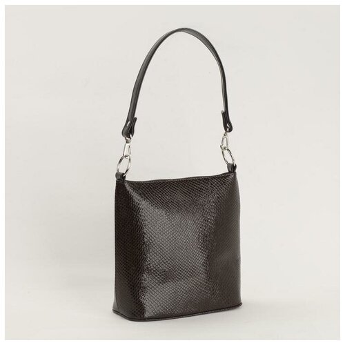 Сумка женская, отдел на молнии, наружный карман, цвет шоколадный