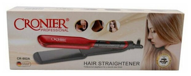 Выпрямитель для волос CRONIER CR-802A ,красный, черный - фотография № 6