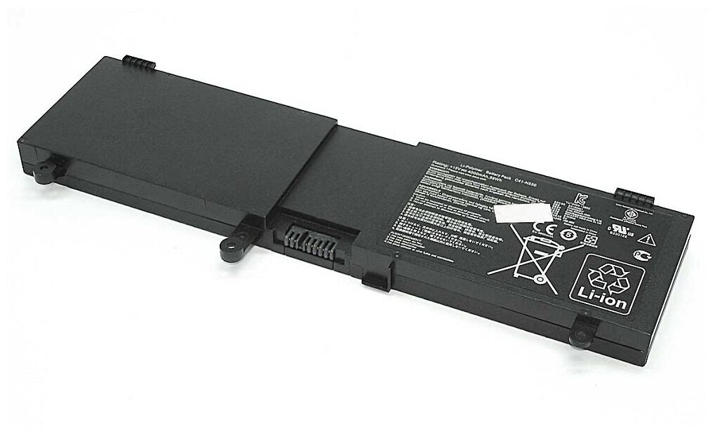 Аккумуляторная батарея для ноутбука Asus N550 15V 59Wh C41-N550 черная