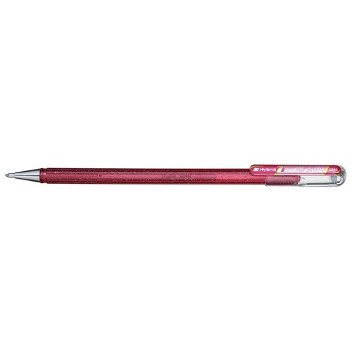 Ручка гелевая Pentel Hybrid dual metallic, 0,55 мм хамелеон, розовый, розовый
