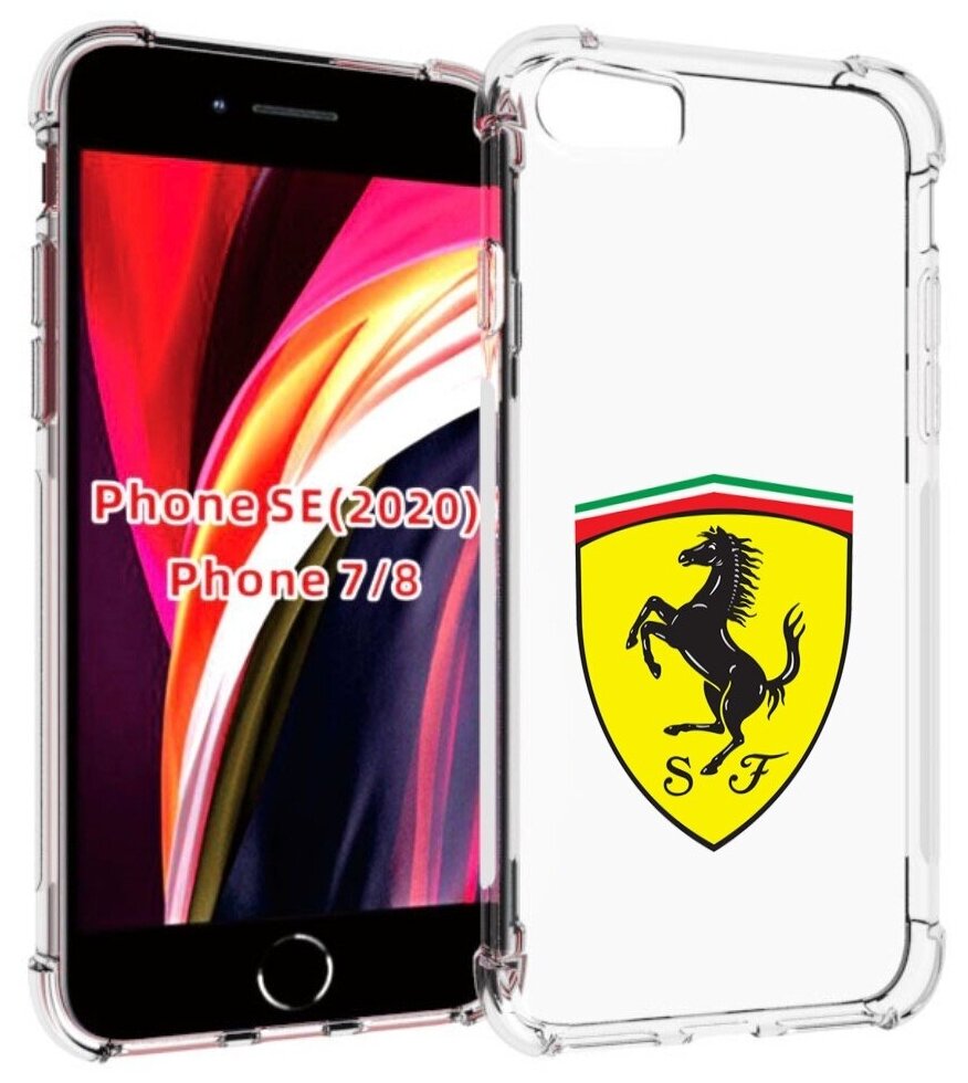 Чехол MyPads Ferrari-3 мужской для iPhone 7 4.7 / iPhone 8 / iPhone SE 2 (2020) / Apple iPhone SE3 2022 задняя-панель-накладка-бампер