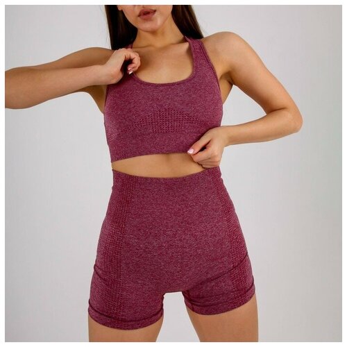 фото Топ женский спортивный пуш-ап, цвет розовый, sl russian brand, р-р s