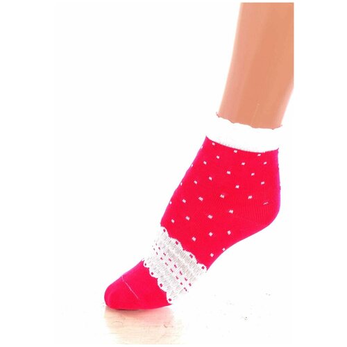 фото Носки детские "ажурный горох" красная ветка с766, красный, 16 (размер обуви 24-26)