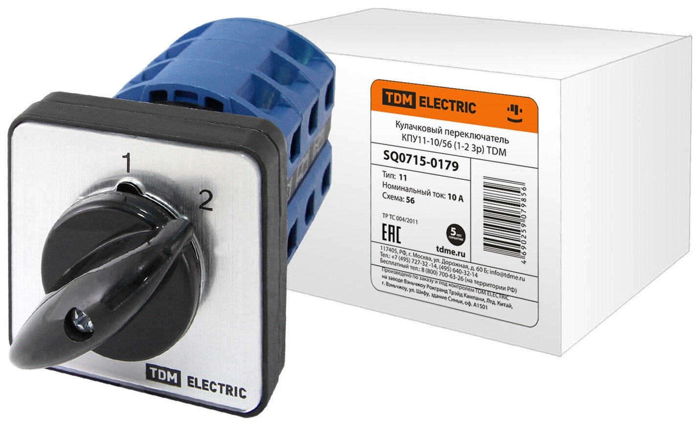 фото Кулачковый переключатель КПУ11-10/56 (1-2 3р) TDM