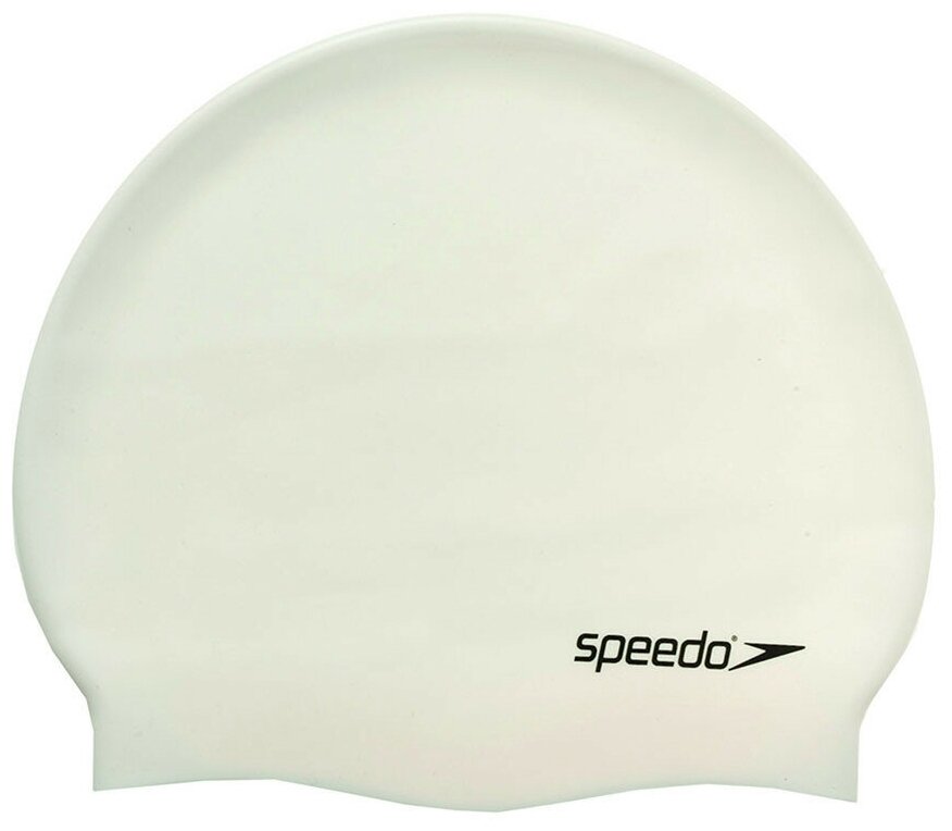 Шапочка для плавания "SPEEDO Plain Flat Silicone Cap", арт.8-709910010, белый