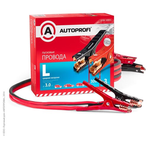 Autoprofi AUTOPROFI APBC - 3000 L_провода пусковые! средние нагрузки, 100% ССА, 13.3мм2, 300A, 3м AUTOPROFI APBC3000L