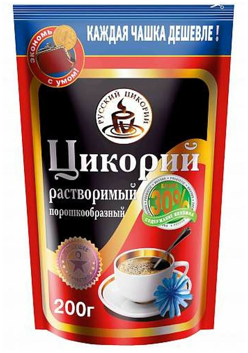 Цикорий Русский цикорий, растворимый, ЗИП 2 шт по 200 г
