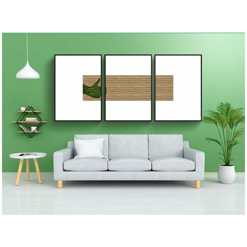 фото Набор модулных постеров для интерьера "баннер, заголовок, рука" 60x90 см. в тубусе, без рамки lotsprints