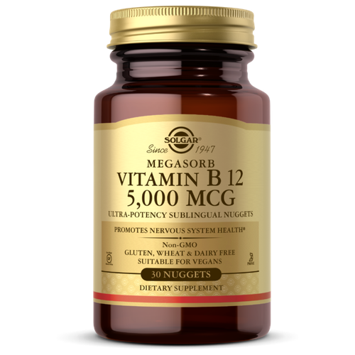 Solgar Vitamin B12 Megasorb 5000 mcg (30 наггетс)
