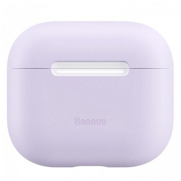 Чехол на наушники Аирподс 3 силиконовый Baseus Super Thin Silica Gel Case Фиолетовый