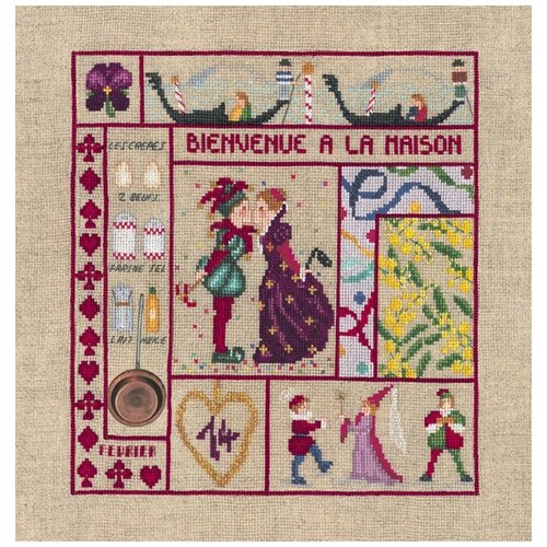 Набор для вышивания: BIENVENUE FEVRIER (Добро пожаловать Февраль)