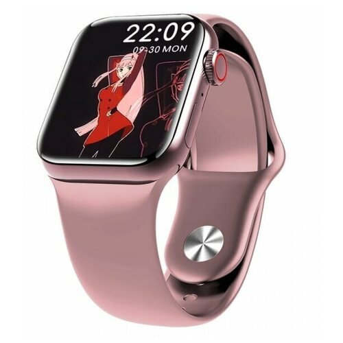Умные часы SMART WATCH M16 PLUS 2021 44мм Розовый с полноразмерным экраном и активным колесиком 120000₽