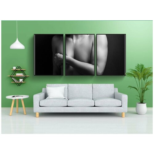 фото Набор модулных постеров для интерьера "ню, шапка, женщина" 60x90 см. в тубусе, без рамки lotsprints