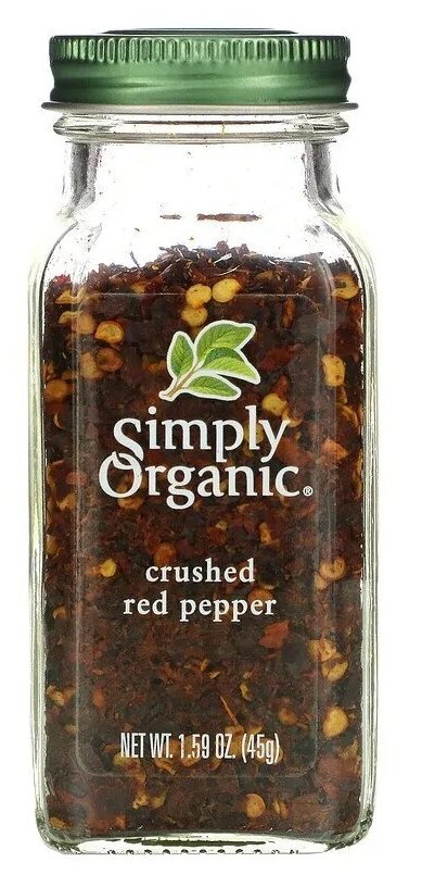 Simply Organic, Органический молотый красный перец, 45 г
