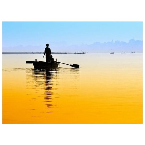 фото Постер на холсте рыбацкая лодка (fishing boat) №3 69см. x 50см. твой постер