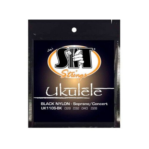 Струны для укулеле сопрано SIT Strings UK110S-BK Ukulele Standard Black Soprano / Concert amc укл1 concert чехол для укулеле concert